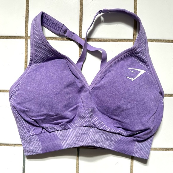 Gymshark Vital Seamless V Neck Sports Bra - Picture 4 of 7